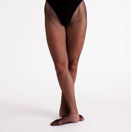 Silky Intermediate LACE FISHNET FOOTLESS TIGHTS Black