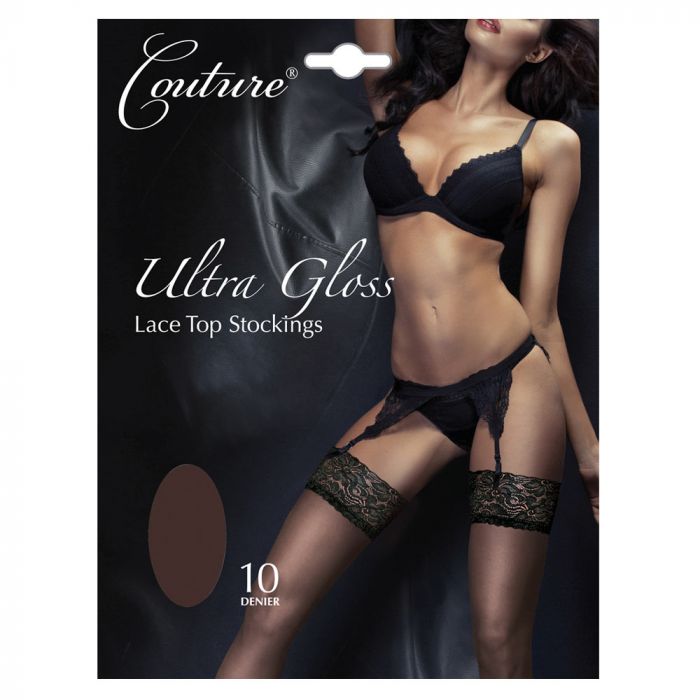 Ultra Gloss Lace Top Stockings